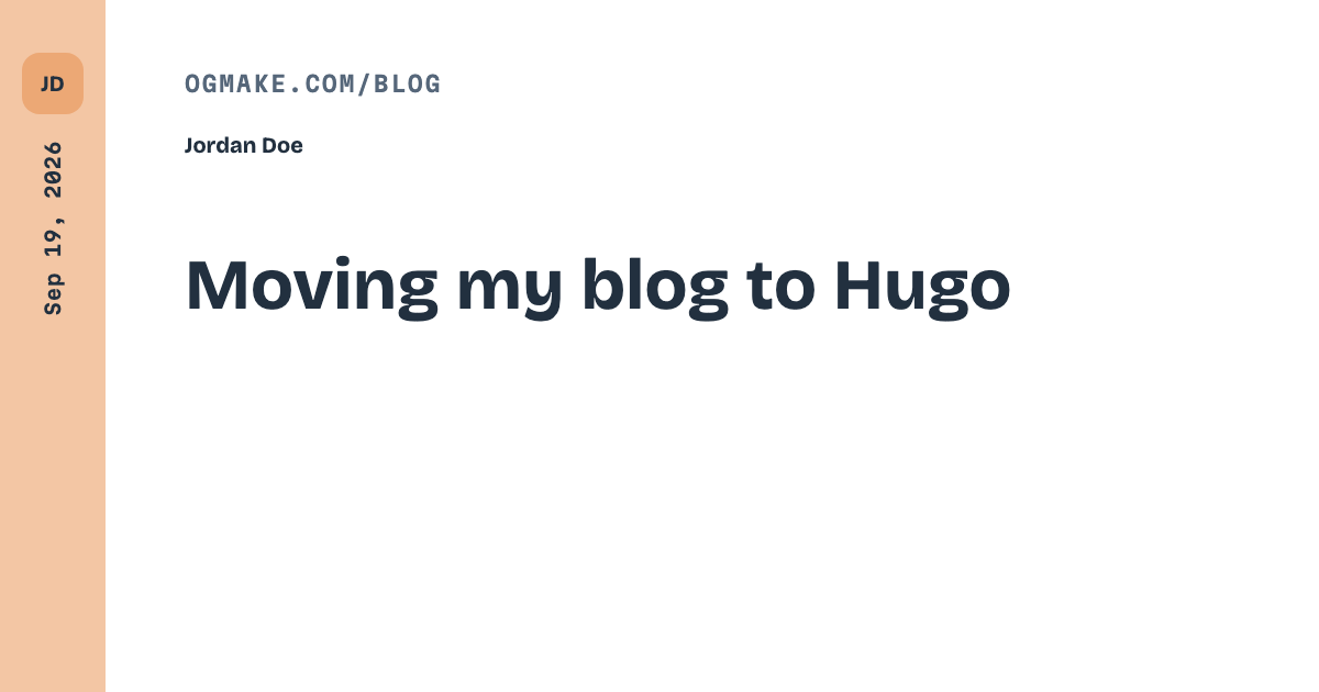 Blog template preview